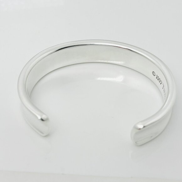 Extra Large 7.5" Tiffany & Co 1837 Wide Cuff Mens Bracelet in Sterling Silver - Picture 4 of 12